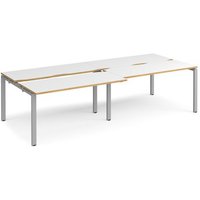 Click to view product details and reviews for Bench Desk 4 Person Rectangular Desks 2800mm With Sliding Tops White Oak Tops With Silver Frames 1200mm Depth Adapt. Click to view product details and reviews for Bench Desk 4 Person Rectangular Desks 2800mm With Sliding Tops White Oak Tops With Silver Frames 1200mm Depth Adapt.