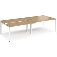Click to view product details and reviews for Bench Desk 4 Person Rectangular Desks 2800mm With Sliding Tops Oak Tops With White Frames 1200mm Depth Adapt. Click to view product details and reviews for Bench Desk 4 Person Rectangular Desks 2800mm With Sliding Tops Oak Tops With White Frames 1200mm Depth Adapt.