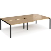 Click to view product details and reviews for Bench Desk 4 Person Rectangular Desks 2800mm With Sliding Tops Oak Tops With Black Frames 1600mm Depth Adapt. Click to view product details and reviews for Bench Desk 4 Person Rectangular Desks 2800mm With Sliding Tops Oak Tops With Black Frames 1600mm Depth Adapt.