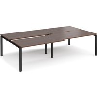 Click to view product details and reviews for Bench Desk 4 Person Rectangular Desks 2800mm With Sliding Tops Walnut Tops With Black Frames 1600mm Depth Adapt. Click to view product details and reviews for Bench Desk 4 Person Rectangular Desks 2800mm With Sliding Tops Walnut Tops With Black Frames 1600mm Depth Adapt.