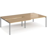 Click to view product details and reviews for Bench Desk 4 Person Rectangular Desks 2800mm With Sliding Tops Oak Tops With Silver Frames 1600mm Depth Adapt. Click to view product details and reviews for Bench Desk 4 Person Rectangular Desks 2800mm With Sliding Tops Oak Tops With Silver Frames 1600mm Depth Adapt.