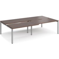 Click to view product details and reviews for Bench Desk 4 Person Rectangular Desks 2800mm With Sliding Tops Walnut Tops With Silver Frames 1600mm Depth Adapt. Click to view product details and reviews for Bench Desk 4 Person Rectangular Desks 2800mm With Sliding Tops Walnut Tops With Silver Frames 1600mm Depth Adapt.