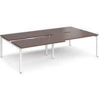 Click to view product details and reviews for Bench Desk 4 Person Rectangular Desks 2800mm With Sliding Tops Walnut Tops With White Frames 1600mm Depth Adapt. Click to view product details and reviews for Bench Desk 4 Person Rectangular Desks 2800mm With Sliding Tops Walnut Tops With White Frames 1600mm Depth Adapt.