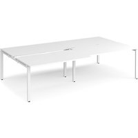 Click to view product details and reviews for Bench Desk 4 Person Rectangular Desks 2800mm With Sliding Tops White Tops With White Frames 1600mm Depth Adapt. Click to view product details and reviews for Bench Desk 4 Person Rectangular Desks 2800mm With Sliding Tops White Tops With White Frames 1600mm Depth Adapt.