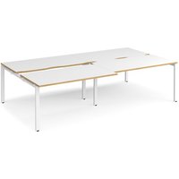 Click to view product details and reviews for Bench Desk 4 Person Rectangular Desks 2800mm With Sliding Tops White Oak Tops With White Frames 1600mm Depth Adapt. Click to view product details and reviews for Bench Desk 4 Person Rectangular Desks 2800mm With Sliding Tops White Oak Tops With White Frames 1600mm Depth Adapt.