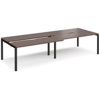 Click to view product details and reviews for Bench Desk 4 Person Rectangular Desks 3200mm With Sliding Tops Walnut Tops With Black Frames 1200mm Depth Adapt. Click to view product details and reviews for Bench Desk 4 Person Rectangular Desks 3200mm With Sliding Tops Walnut Tops With Black Frames 1200mm Depth Adapt.