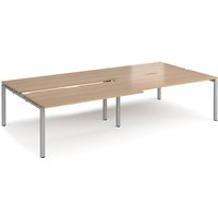 Click to view product details and reviews for Bench Desk 4 Person Rectangular Desks 3200mm With Sliding Tops Beech Tops With Silver Frames 1600mm Depth Adapt. Click to view product details and reviews for Bench Desk 4 Person Rectangular Desks 3200mm With Sliding Tops Beech Tops With Silver Frames 1600mm Depth Adapt.