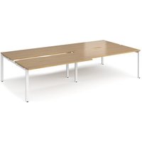 Click to view product details and reviews for Bench Desk 4 Person Rectangular Desks 3200mm With Sliding Tops Oak Tops With White Frames 1600mm Depth Adapt. Click to view product details and reviews for Bench Desk 4 Person Rectangular Desks 3200mm With Sliding Tops Oak Tops With White Frames 1600mm Depth Adapt.