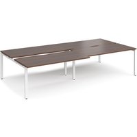 Click to view product details and reviews for Bench Desk 4 Person Rectangular Desks 3200mm With Sliding Tops Walnut Tops With White Frames 1600mm Depth Adapt. Click to view product details and reviews for Bench Desk 4 Person Rectangular Desks 3200mm With Sliding Tops Walnut Tops With White Frames 1600mm Depth Adapt.