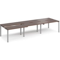 Click to view product details and reviews for Bench Desk 6 Person Rectangular Desks 3600mm With Sliding Tops Walnut Tops With Silver Frames 1200mm Depth Adapt. Click to view product details and reviews for Bench Desk 6 Person Rectangular Desks 3600mm With Sliding Tops Walnut Tops With Silver Frames 1200mm Depth Adapt.