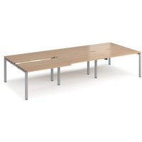 Click to view product details and reviews for Bench Desk 6 Person Rectangular Desks 3600mm With Sliding Tops Beech Tops With Silver Frames 1600mm Depth Adapt. Click to view product details and reviews for Bench Desk 6 Person Rectangular Desks 3600mm With Sliding Tops Beech Tops With Silver Frames 1600mm Depth Adapt.