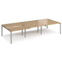 Click to view product details and reviews for Bench Desk 6 Person Rectangular Desks 3600mm With Sliding Tops Oak Tops With Silver Frames 1600mm Depth Adapt. Click to view product details and reviews for Bench Desk 6 Person Rectangular Desks 3600mm With Sliding Tops Oak Tops With Silver Frames 1600mm Depth Adapt.