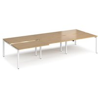 Click to view product details and reviews for Bench Desk 6 Person Rectangular Desks 3600mm With Sliding Tops Oak Tops With White Frames 1600mm Depth Adapt. Click to view product details and reviews for Bench Desk 6 Person Rectangular Desks 3600mm With Sliding Tops Oak Tops With White Frames 1600mm Depth Adapt.