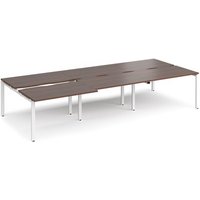 Click to view product details and reviews for Bench Desk 6 Person Rectangular Desks 3600mm With Sliding Tops Walnut Tops With White Frames 1600mm Depth Adapt. Click to view product details and reviews for Bench Desk 6 Person Rectangular Desks 3600mm With Sliding Tops Walnut Tops With White Frames 1600mm Depth Adapt.