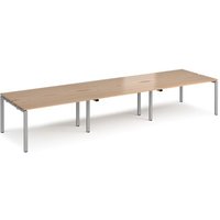 Click to view product details and reviews for Bench Desk 6 Person Rectangular Desks 4200mm With Sliding Tops Beech Tops With Silver Frames 1200mm Depth Adapt. Click to view product details and reviews for Bench Desk 6 Person Rectangular Desks 4200mm With Sliding Tops Beech Tops With Silver Frames 1200mm Depth Adapt.