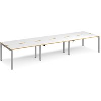 Click to view product details and reviews for Bench Desk 6 Person Rectangular Desks 4200mm With Sliding Tops White Oak Tops With Silver Frames 1200mm Depth Adapt. Click to view product details and reviews for Bench Desk 6 Person Rectangular Desks 4200mm With Sliding Tops White Oak Tops With Silver Frames 1200mm Depth Adapt.