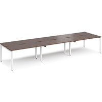 Click to view product details and reviews for Bench Desk 6 Person Rectangular Desks 4200mm With Sliding Tops Walnut Tops With White Frames 1200mm Depth Adapt. Click to view product details and reviews for Bench Desk 6 Person Rectangular Desks 4200mm With Sliding Tops Walnut Tops With White Frames 1200mm Depth Adapt.