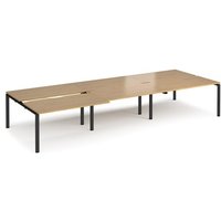 Click to view product details and reviews for Bench Desk 6 Person Rectangular Desks 4200mm With Sliding Tops Oak Tops With Black Frames 1600mm Depth Adapt. Click to view product details and reviews for Bench Desk 6 Person Rectangular Desks 4200mm With Sliding Tops Oak Tops With Black Frames 1600mm Depth Adapt.