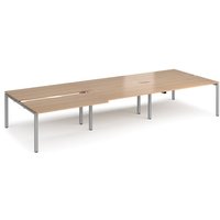 Click to view product details and reviews for Bench Desk 6 Person Rectangular Desks 4200mm With Sliding Tops Beech Tops With Silver Frames 1600mm Depth Adapt. Click to view product details and reviews for Bench Desk 6 Person Rectangular Desks 4200mm With Sliding Tops Beech Tops With Silver Frames 1600mm Depth Adapt.