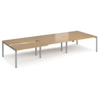 Click to view product details and reviews for Bench Desk 6 Person Rectangular Desks 4200mm With Sliding Tops Oak Tops With Silver Frames Adapt. Click to view product details and reviews for Bench Desk 6 Person Rectangular Desks 4200mm With Sliding Tops Oak Tops With Silver Frames Adapt.