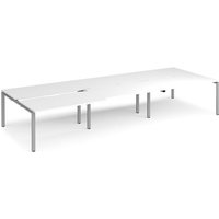 Click to view product details and reviews for Bench Desk 6 Person Rectangular Desks 4200mm With Sliding Tops White Tops With Silver Frames 1600mm Depth Adapt. Click to view product details and reviews for Bench Desk 6 Person Rectangular Desks 4200mm With Sliding Tops White Tops With Silver Frames 1600mm Depth Adapt.
