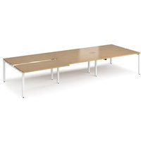 Click to view product details and reviews for Bench Desk 6 Person Rectangular Desks 4200mm With Sliding Tops Oak Tops With White Frames 1600mm Depth Adapt. Click to view product details and reviews for Bench Desk 6 Person Rectangular Desks 4200mm With Sliding Tops Oak Tops With White Frames 1600mm Depth Adapt.