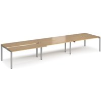 Click to view product details and reviews for Bench Desk 6 Person Rectangular Desks 4800mm With Sliding Tops Oak Tops With Silver Frames 1200mm Depth Adapt. Click to view product details and reviews for Bench Desk 6 Person Rectangular Desks 4800mm With Sliding Tops Oak Tops With Silver Frames 1200mm Depth Adapt.