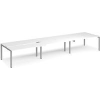 Click to view product details and reviews for Bench Desk 6 Person Rectangular Desks 4800mm With Sliding Tops White Tops With Silver Frames 1200mm Depth Adapt. Click to view product details and reviews for Bench Desk 6 Person Rectangular Desks 4800mm With Sliding Tops White Tops With Silver Frames 1200mm Depth Adapt.