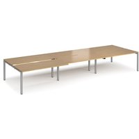 Click to view product details and reviews for Bench Desk 6 Person Rectangular Desks 4800mm With Sliding Tops Oak Tops With Silver Frames 1600mm Depth Adapt. Click to view product details and reviews for Bench Desk 6 Person Rectangular Desks 4800mm With Sliding Tops Oak Tops With Silver Frames 1600mm Depth Adapt.