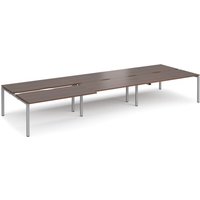Click to view product details and reviews for Bench Desk 6 Person Rectangular Desks 4800mm With Sliding Tops Walnut Tops With Silver Frames 1600mm Depth Adapt. Click to view product details and reviews for Bench Desk 6 Person Rectangular Desks 4800mm With Sliding Tops Walnut Tops With Silver Frames 1600mm Depth Adapt.