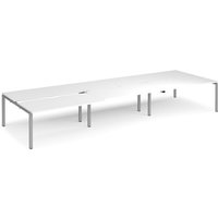 Click to view product details and reviews for Bench Desk 6 Person Rectangular Desks 4800mm With Sliding Tops White Tops With Silver Frames 1600mm Depth Adapt. Click to view product details and reviews for Bench Desk 6 Person Rectangular Desks 4800mm With Sliding Tops White Tops With Silver Frames 1600mm Depth Adapt.