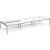 Click to view product details and reviews for Adapt Sliding Top Triple Back To Back Desks 4800mm X 1600mm Silver Frame White Top Black Edge. Click to view product details and reviews for Adapt Sliding Top Triple Back To Back Desks 4800mm X 1600mm Silver Frame White Top Black Edge.