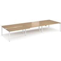 Click to view product details and reviews for Bench Desk 6 Person Rectangular Desks 4800mm With Sliding Tops Oak Tops With White Frames 1600mm Depth Adapt. Click to view product details and reviews for Bench Desk 6 Person Rectangular Desks 4800mm With Sliding Tops Oak Tops With White Frames 1600mm Depth Adapt.
