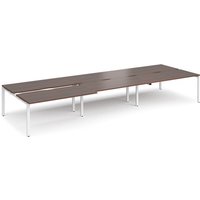 Click to view product details and reviews for Bench Desk 6 Person Rectangular Desks 4800mm With Sliding Tops Walnut Tops With White Frames 1600mm Depth Adapt. Click to view product details and reviews for Bench Desk 6 Person Rectangular Desks 4800mm With Sliding Tops Walnut Tops With White Frames 1600mm Depth Adapt.