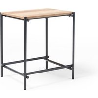 Turin square side table with anthracite steel frame and Alaska top Turin square side table with anthracite steel frame and Alaska top
