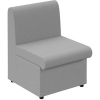 Una single modular upholstered seat in Grey Una single modular upholstered seat in Grey