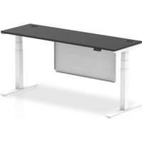 Click to view product details and reviews for Air Modesty 1800 X 600mm Height Adjustable Office Desk Black Top Cable Ports White Leg With White Steel Modesty Panel. Click to view product details and reviews for Air Modesty 1800 X 600mm Height Adjustable Office Desk Black Top Cable Ports White Leg With White Steel Modesty Panel.