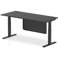 Click to view product details and reviews for Air Modesty 1800 X 800mm Height Adjustable Office Desk Black Top Cable Ports Black Leg With Black Steel Modesty Panel. Click to view product details and reviews for Air Modesty 1800 X 800mm Height Adjustable Office Desk Black Top Cable Ports Black Leg With Black Steel Modesty Panel.