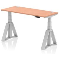 Click to view product details and reviews for Air 1400 X 600mm Height Adjustable Office Desk Beech Top Cable Ports Silver Leg With Piste Foot. Click to view product details and reviews for Air 1400 X 600mm Height Adjustable Office Desk Beech Top Cable Ports Silver Leg With Piste Foot.