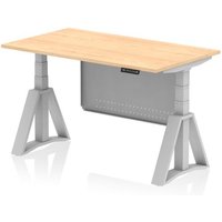 Click to view product details and reviews for Air Modesty 1400 X 800mm Height Adjustable Office Desk Maple Top Silver Leg With Silver Steel Modesty Panel With Piste Foot. Click to view product details and reviews for Air Modesty 1400 X 800mm Height Adjustable Office Desk Maple Top Silver Leg With Silver Steel Modesty Panel With Piste Foot.