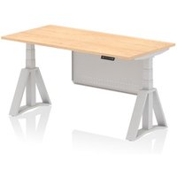 Click to view product details and reviews for Air Modesty 1600 X 800mm Height Adjustable Office Desk Maple Top Silver Leg With Silver Steel Modesty Panel With Piste Foot. Click to view product details and reviews for Air Modesty 1600 X 800mm Height Adjustable Office Desk Maple Top Silver Leg With Silver Steel Modesty Panel With Piste Foot.