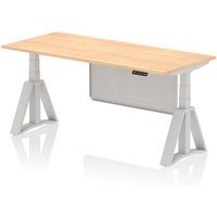 Click to view product details and reviews for Air Modesty 1800 X 800mm Height Adjustable Office Desk Maple Top Silver Leg With Silver Steel Modesty Panel With Piste Foot. Click to view product details and reviews for Air Modesty 1800 X 800mm Height Adjustable Office Desk Maple Top Silver Leg With Silver Steel Modesty Panel With Piste Foot.