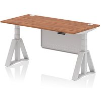 Click to view product details and reviews for Air Modesty 1600 X 800mm Height Adjustable Office Desk Walnut Top Cable Ports Silver Leg With Silver Steel Modesty Panel With Piste Foot. Click to view product details and reviews for Air Modesty 1600 X 800mm Height Adjustable Office Desk Walnut Top Cable Ports Silver Leg With Silver Steel Modesty Panel With Piste Foot.