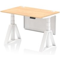 Click to view product details and reviews for Air Modesty 1200 X 800mm Height Adjustable Office Desk Maple Top Cable Ports White Leg With White Steel Modesty Panel With Piste Foot. Click to view product details and reviews for Air Modesty 1200 X 800mm Height Adjustable Office Desk Maple Top Cable Ports White Leg With White Steel Modesty Panel With Piste Foot.