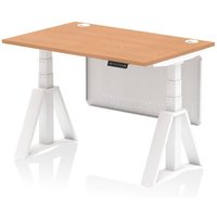 Click to view product details and reviews for Air Modesty 1200 X 800mm Height Adjustable Office Desk Oak Top Cable Ports White Leg With White Steel Modesty Panel With Piste Foot. Click to view product details and reviews for Air Modesty 1200 X 800mm Height Adjustable Office Desk Oak Top Cable Ports White Leg With White Steel Modesty Panel With Piste Foot.