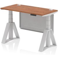 Click to view product details and reviews for Air Modesty 1200 X 600mm Height Adjustable Office Desk Walnut Top Cable Ports Silver Leg With Silver Steel Modesty Panel With Piste Foot. Click to view product details and reviews for Air Modesty 1200 X 600mm Height Adjustable Office Desk Walnut Top Cable Ports Silver Leg With Silver Steel Modesty Panel With Piste Foot.
