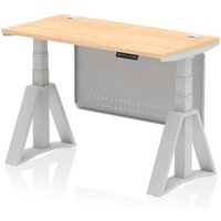Click to view product details and reviews for Air Modesty 1200 X 600mm Height Adjustable Office Desk Maple Top Cable Ports Silver Leg With Silver Steel Modesty Panel With Piste Foot. Click to view product details and reviews for Air Modesty 1200 X 600mm Height Adjustable Office Desk Maple Top Cable Ports Silver Leg With Silver Steel Modesty Panel With Piste Foot.