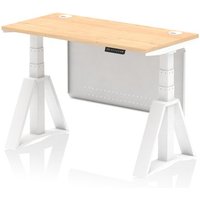 Click to view product details and reviews for Air Modesty 1200 X 600mm Height Adjustable Office Desk Maple Top Cable Ports White Leg With White Steel Modesty Panel With Piste Foot. Click to view product details and reviews for Air Modesty 1200 X 600mm Height Adjustable Office Desk Maple Top Cable Ports White Leg With White Steel Modesty Panel With Piste Foot.