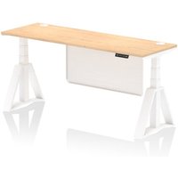 Click to view product details and reviews for Air Modesty 1800 X 600mm Height Adjustable Office Desk Maple Top Cable Ports White Leg With White Steel Modesty Panel With Piste Foot. Click to view product details and reviews for Air Modesty 1800 X 600mm Height Adjustable Office Desk Maple Top Cable Ports White Leg With White Steel Modesty Panel With Piste Foot.