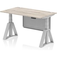 Click to view product details and reviews for Air Modesty 1400 X 800mm Height Adjustable Office Desk Grey Oak Top Cable Ports Silver Leg With Silver Steel Modesty Panel With Piste Foot. Click to view product details and reviews for Air Modesty 1400 X 800mm Height Adjustable Office Desk Grey Oak Top Cable Ports Silver Leg With Silver Steel Modesty Panel With Piste Foot.